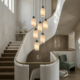 Vale Line Alabaster Chandelier, detail view 2