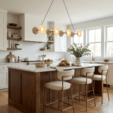 Pella Orbit Brass Chandelier, detail view 5