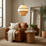 Amara Dawn Fabric Pendant Light, detail view 3