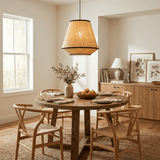 Amara Dawn Fabric Pendant Light, detail view 2