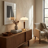 Talia Moss Glass Table Lamp, detail view 3