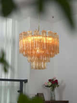Aster Moss Glass Chandelier, detail view 7