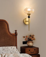 Maren Oak Glass Wall Light, detail view 6