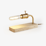 Kaia Vista Travertine Table Lamp by Maison Velume
