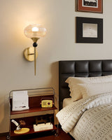 Maren Oak Glass Wall Light, detail view 7