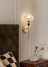 Maren Oak Glass Wall Light, detail view 8