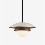 Thea Flint Travertine Pendant Light by Maison Velume