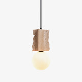 Elian Juniper Travertine Pendant Light by Maison Velume