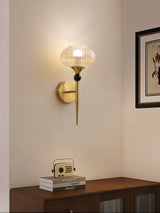 Maren Oak Glass Wall Light, detail view 12