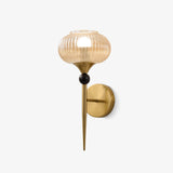 Maren Oak Glass Wall Light