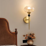 Maren Oak Glass Wall Light, detail view 3