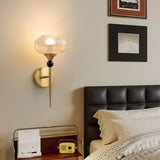 Maren Oak Glass Wall Light, detail view 4