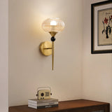 Maren Oak Glass Wall Light, detail view 2