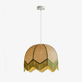 Thea Quartz Rattan Pendant Light, detail view 10