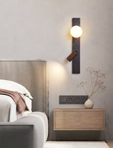 Vela Sol Travertine Wall Light, detail view 5