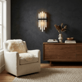 Luma Noir Alabaster Wall Light, detail view 8