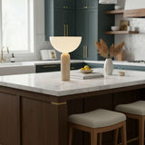 Niven Willow Travertine Table Lamp, detail view 4