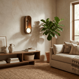 Solen Pine Glass Wall Light, detail view 5
