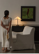 Talia Cloud Alabaster Table Lamp, detail view 12