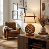 Vesper Pearl Wood Table Lamp, detail view 3
