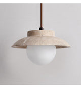 Calia Orbit Travertine Wall Light, detail view 14