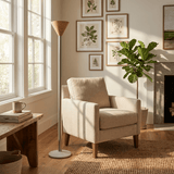 Dalia Shade Travertine Floor Lamp, detail view 3