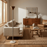 Dalia Shade Travertine Floor Lamp, detail view 4