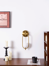 Alden Dune Brass Wall Light, detail view 17