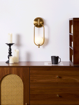 Alden Dune Brass Wall Light, detail view 16