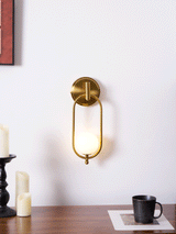 Alden Dune Brass Wall Light, detail view 22