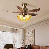 Corin Line Glass Ceiling Fan, detail view 2