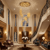 Faron Line Crystal Chandelier, detail view 4