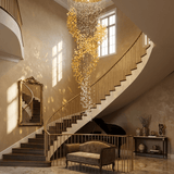 Faron Line Crystal Chandelier, detail view 3