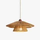 Sable Wave Rattan Pendant Light by Maison Velume