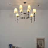 Luma Reed Fabric Chandelier, detail view 3