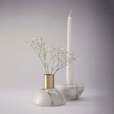 Auria Stone Marble Candle Holder, detail view 3