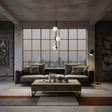Evara Cedar Glass Pendant Light, detail view 4