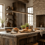 Dalia Stone Wood Pendant Light, detail view 5