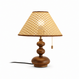 Zella Noir Wood Table Lamp, detail view 7