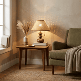 Zella Noir Wood Table Lamp, detail view 4