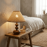 Zella Noir Wood Table Lamp, detail view 2