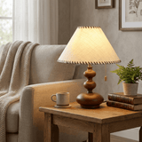 Zella Noir Wood Table Lamp, detail view 3