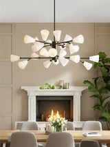 Flora Veil Glass Chandelier, detail view 8