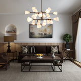 Flora Veil Glass Chandelier, detail view 11