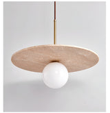 Rhea Echo Travertine Pendant Light, detail view 5