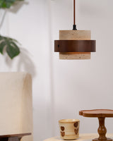 Faron Silva Travertine Pendant Light, detail view 3
