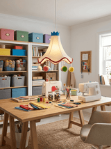 Luma Sky Fabric Pendant Light, detail view 2