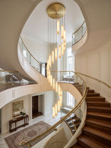 Niven Morrow Alabaster Chandelier, detail view 3