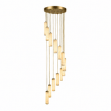Niven Morrow Alabaster Chandelier, detail view 11