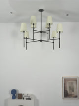 Luma Reed Fabric Chandelier, detail view 6